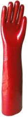Guante PVC rojo 60 cm